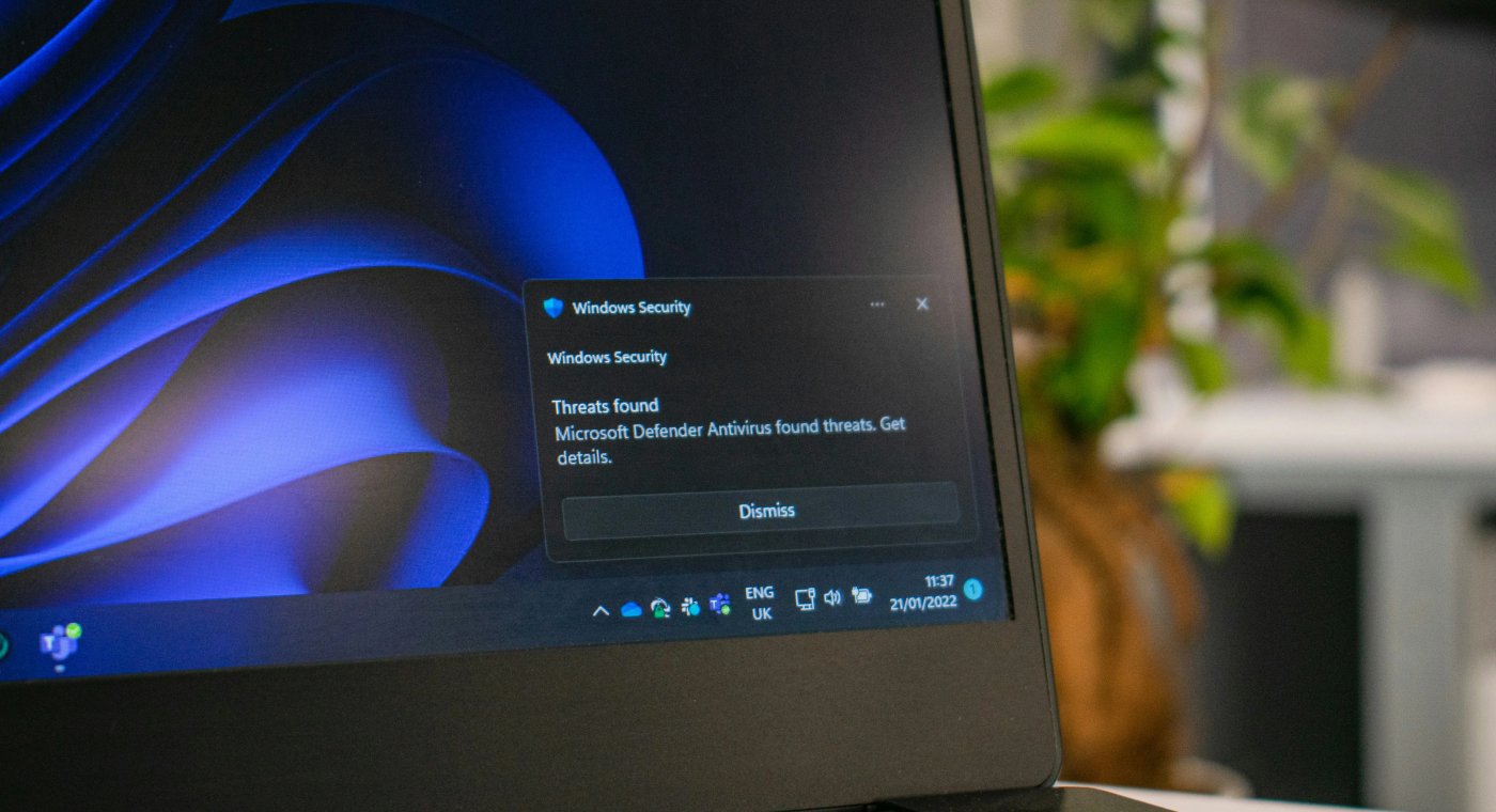 Shield icon over a website interface