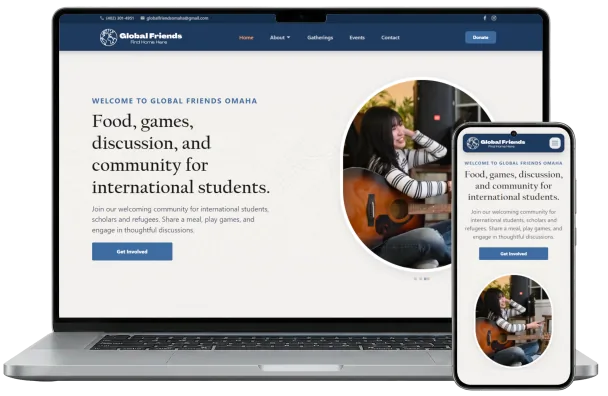 Global Friends Omaha website preview