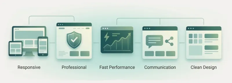 Website design process infographic