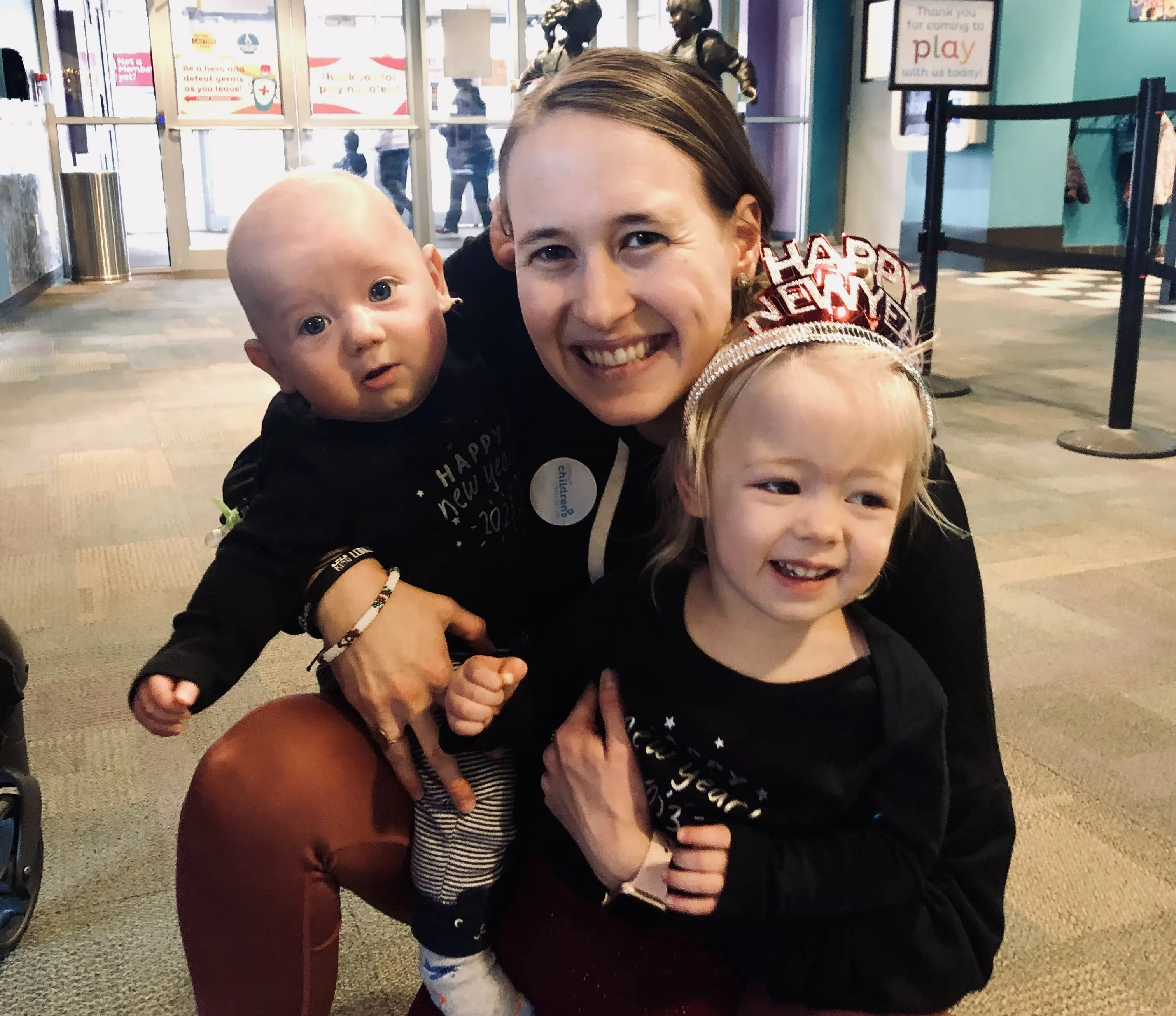 Kaitlin working on a laptop